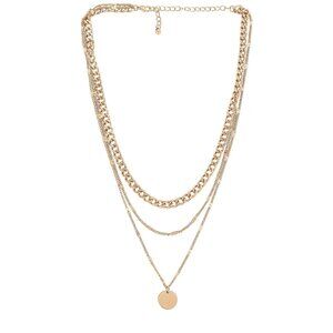 Amber Sceats Chain Layered Necklace in Gold One Size New Womens